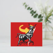 Postale taureau à la carte (Debout devant)