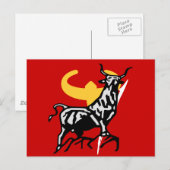 Postale taureau à la carte (Devant / Derrière)