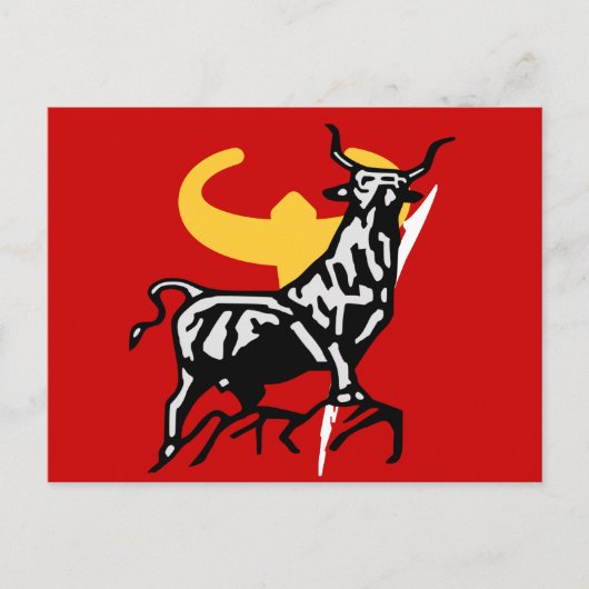 Postale taureau à la carte (Devant)