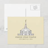 Postale Temple Ogden Utah. 21 septembre 2014. carte postal (Devant / Derrière)