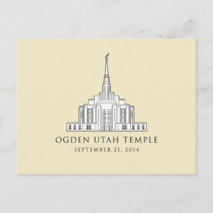 Postale Temple Ogden Utah. 21 septembre 2014. carte postal