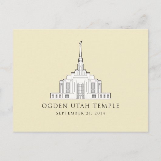 Postale Temple Ogden Utah. 21 septembre 2014. carte postal (Devant)