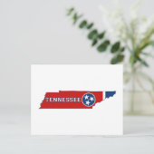 Postale Tennessee Carte de l'état en forme Drapeau avec no (Debout devant)