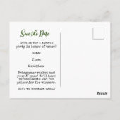 Postale Tennis Enregistrer la carte d'invitation Date (Dos)