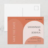 POSTALE TERRACOTTA MARIAGE ARCH ENREGISTRER LA DATE CARTE  (Devant / Derrière)