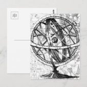 Postale Terre gravée Terre vintage complexe carte rétro (Devant / Derrière)