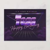 Postale Tess Nom Prénom Date de naissance de la carte post (Devant)