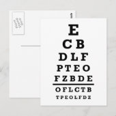 Postale Test de la carte oeil (Devant / Derrière)
