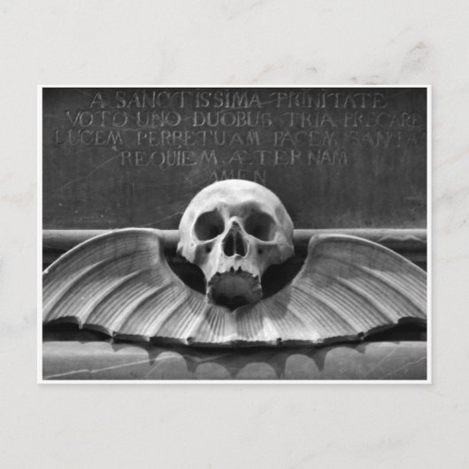 Postale Tête de mort, carte du Cabinet (Devant)