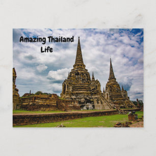 Postale Thaïlande Travel Holiday Asiatique Tourisme Carte