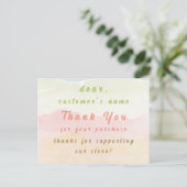 Postale thème carte de remerciements pastel (Debout devant)