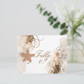 Postale Thème de mariage sur la plage ~ Carte de numéro de (Debout devant)