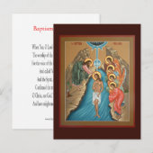Postale Théophanie de la carte de prière du Christ (Devant / Derrière)