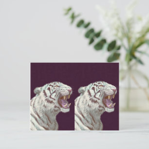 Postale Tigre Blanc Majestueux – Conception de Carte Posta