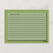 Postale Tons de la carte verte Recette (Dos)