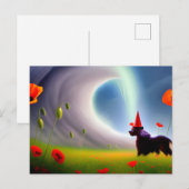 Postale Toto regarde la vague dans un champ de pavot carte (Devant / Derrière)