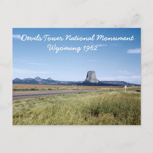Postale Tour Devils Wyoming Paysage Rétro 1962 Carte posta (Devant)