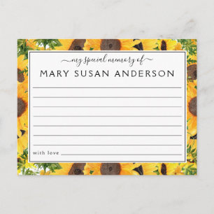 Postale Tournesol Partager une carte d'assistance pour les