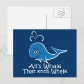 Postale Tout Baleine qui finit bien - Carte drôle (Devant / Derrière)