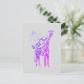 Postale "Toutes Les Bonnes Choses Sont Wild & Free" Carte  (Debout devant)