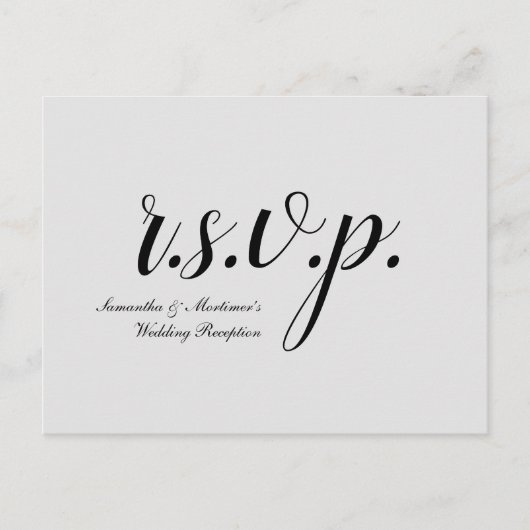 Postale Traditionnel et nostalgique "r.s.v.p." Carte posta (Devant)