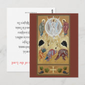 Postale Transfiguration de la carte de prière du Seigneur (Devant / Derrière)