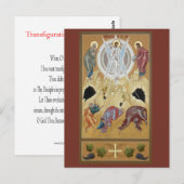 Postale Transfiguration de la carte de prière du Seigneur (Devant / Derrière)