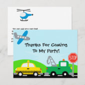 Postale Transport Hélicoptère Anniversaire Merci carte pos (Devant / Derrière)