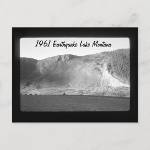 Postale Tremblement de terre Lac Slide après Montana Carte