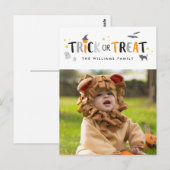 Postale Tricoter ou traiter le Carte photo d'Halloween (Devant / Derrière)