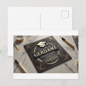 Postale Triomphe d'or : Carte de diplôme de luxe" (Devant / Derrière)