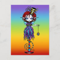 Trixy Pixie Stick Sideshow Circus Fairy Carte post