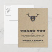 Postale Trophée Rustique Gris Carte de remerciements (Devant / Derrière)