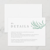Postale Tropical Palm Mariage Détails Carte de boîtier (Devant / Derrière)