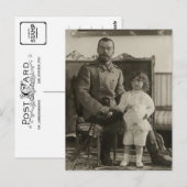 Postale Tsar Nicolas, Tsarévitch Alexis de Russie Carte po (Devant / Derrière)