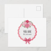 Postale Tu es la meilleure fête des mères de maman | Carte (Devant / Derrière)