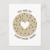 Postale Tu es mon bagel tout - Carte de la Saint-Valentin (Devant)