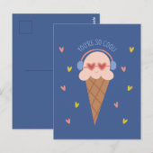 Postale Tu es si cool carte de la Saint-Valentin glace (Devant / Derrière)
