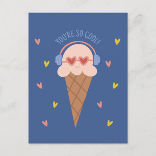 Postale Tu es si cool carte de la Saint-Valentin glace