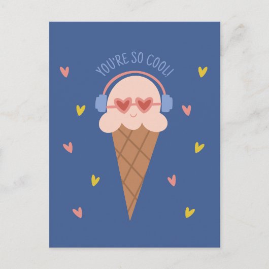 Postale Tu es si cool carte de la Saint-Valentin glace (Devant)