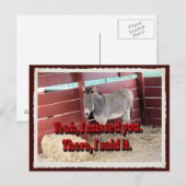 Postale Tu m'as manqué, carte postale. (Devant / Derrière)