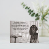Postale Tu me manques : une carte de Cavalier King Charles (Debout devant)