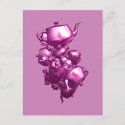 Postale Tumbling teapots carte de poste fractale (Devant)