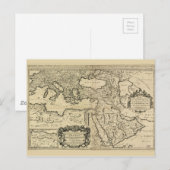 Postale Turquie, carte de l'Empire ottoman (1680) (Devant / Derrière)