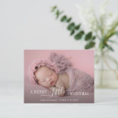 Postale typographie carte faire-part de naissance de noël (Debout devant)