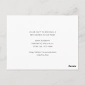 Postale typographie carte faire-part de naissance de noël (Dos)