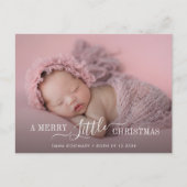 Postale typographie carte faire-part de naissance de noël (Devant)