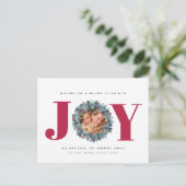 Postale Typographie moderne Eucalyptus Carte de Noël (Debout devant)