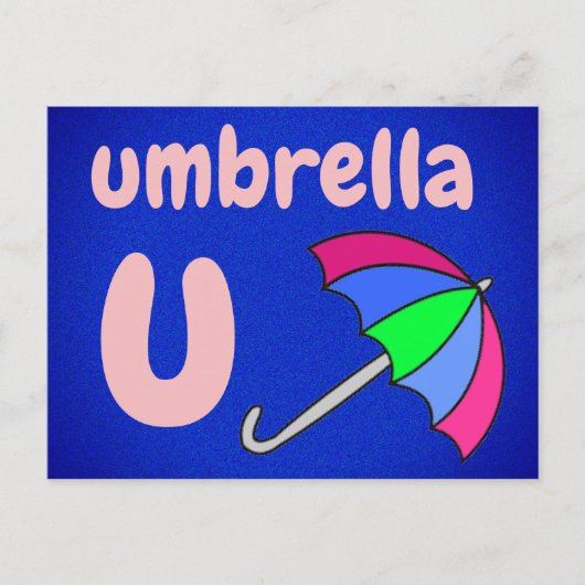 Postale u - carte flash parapluie (Devant)