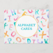 Postale U est pour Umbrella - Carte Flash Alphabet (Dos)